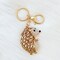 Wrapables Crystal Bling Keychain, Keyring Purse Handbag Pendant Charm, Gold Hedgehog